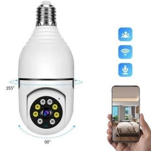 خرید دوربین مداربسته 360 درجه لامپی سیمکارت خور
